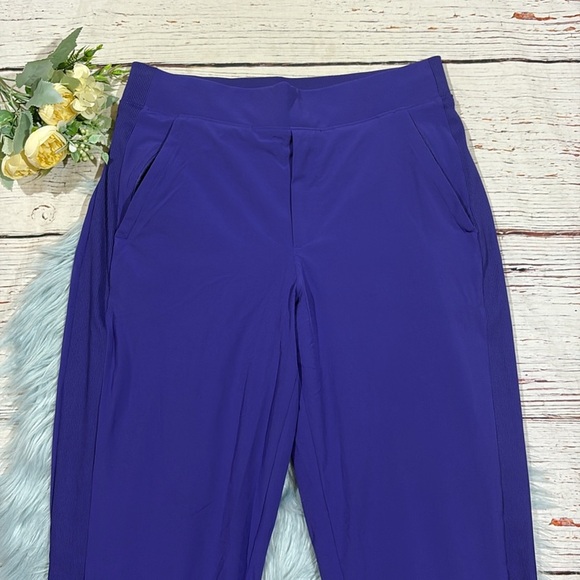 Athleta TALL Brooklyn Lined Pant Stretchy Pull On Slim Tapered Purple - Picture 9 of 10